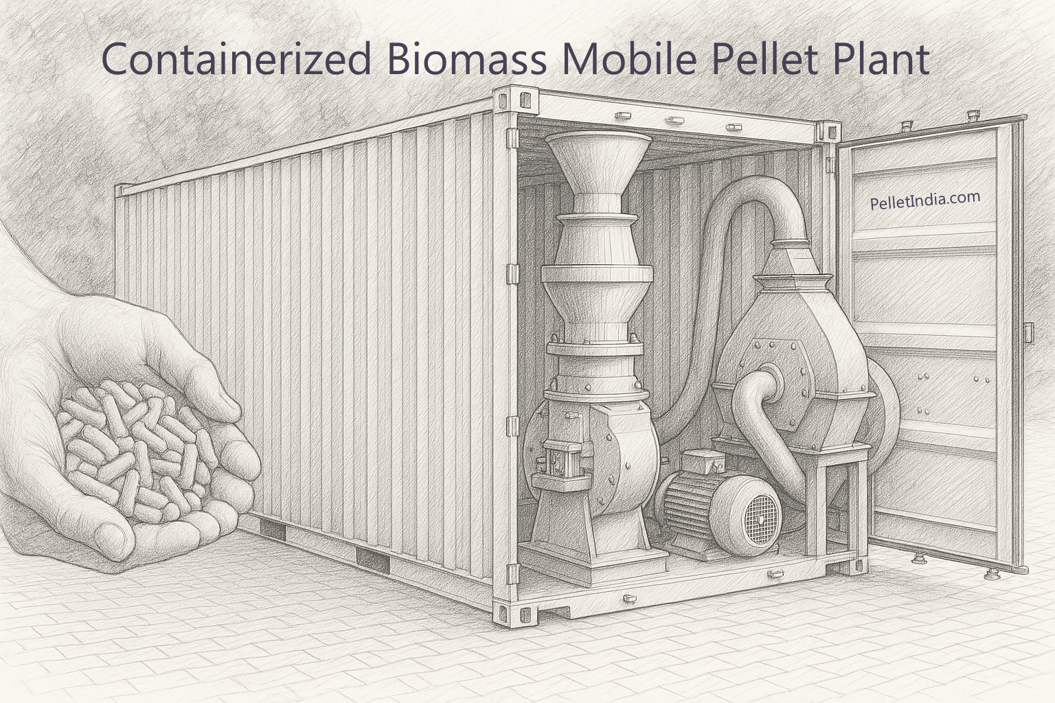 Bamboo and Wood Biomass Mobile Pellet Plant - 4